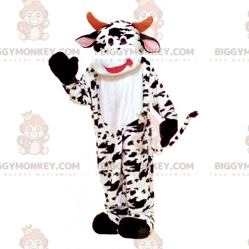 Cowhide with Red Horn BIGGYMONKEY™ Mascot Costume -