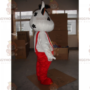 Kohud BIGGYMONKEY™ Maskotdräkt med overall - BiggyMonkey maskot