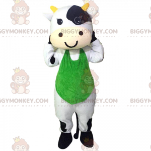 Costume de mascotte BIGGYMONKEY™ de vachette avec tablier -