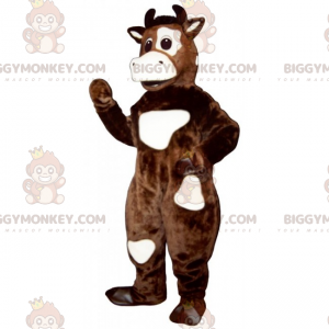 Costume de mascotte BIGGYMONKEY™ de vachette avec tache a l'œil