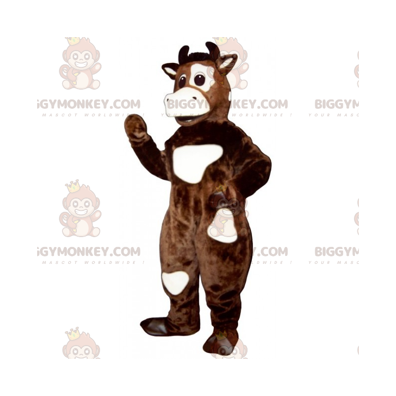 Disfraz de mascota BIGGYMONKEY™ de piel de vaca con parche en