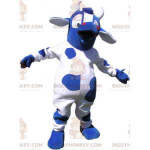 Costume de mascotte BIGGYMONKEY™ de vachette bleu -