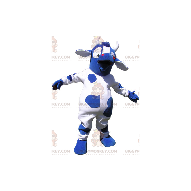 Kostým maskota BIGGYMONKEY™ z modré hovězí kůže –