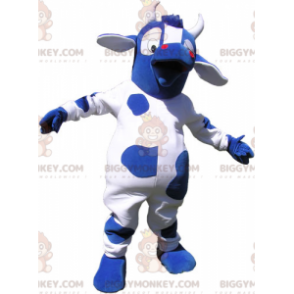 Blue Cowhide BIGGYMONKEY™ Mascot Costume - Biggymonkey.com