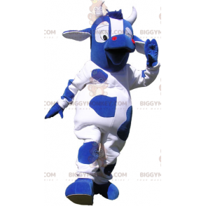 Disfraz de mascota BIGGYMONKEY™ de piel de vaca azul -