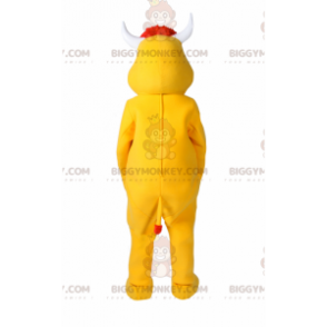 Żółty kostium maskotka BIGGYMONKEY™ ze skóry bydlęcej -