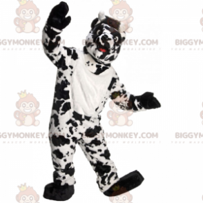 Costume de mascotte BIGGYMONKEY™ de vachette noir et blanche -