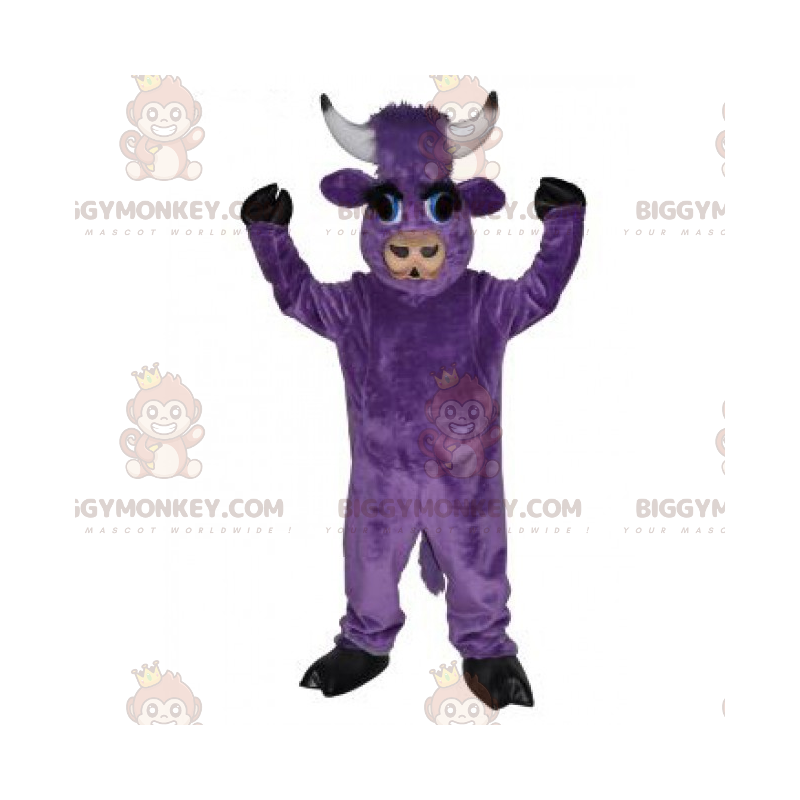 Fantasia de mascote de vaca roxa BIGGYMONKEY™ – Biggymonkey.com
