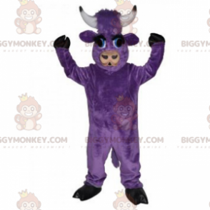Kostium maskotka fioletowa krowa BIGGYMONKEY™ - Biggymonkey.com