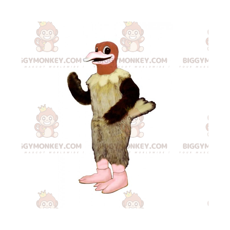 Costume de mascotte BIGGYMONKEY™ de vautour beige et noir -