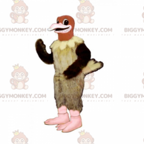Beige ja musta Vulture BIGGYMONKEY™ maskottiasu -