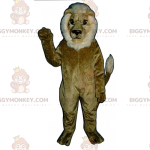 Traje de mascote de leão guará branco BIGGYMONKEY™ –