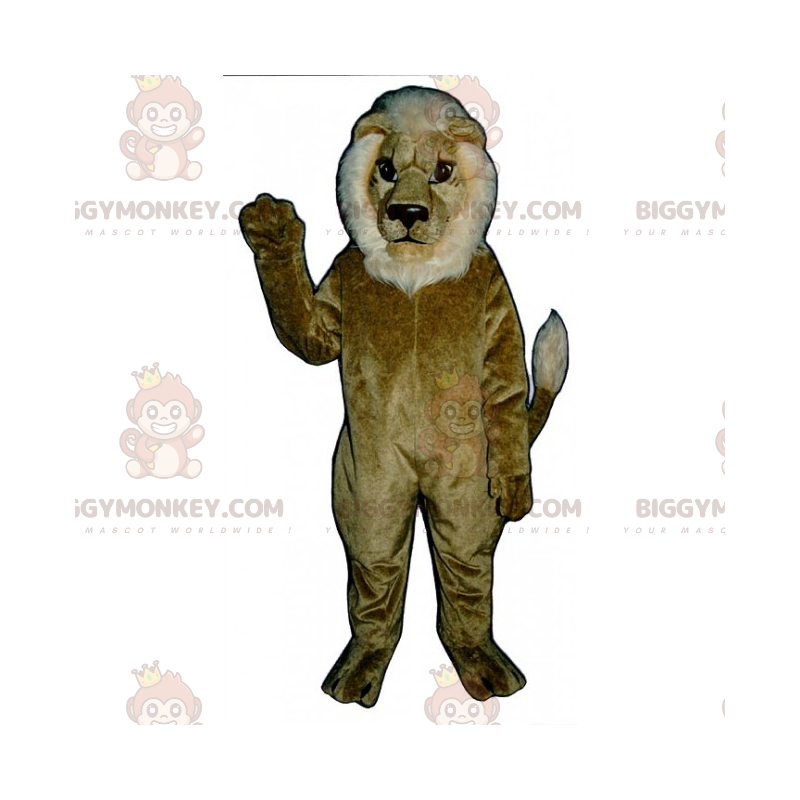 Traje de mascote de leão guará branco BIGGYMONKEY™ –