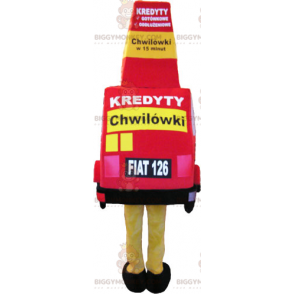 Costume de mascotte BIGGYMONKEY™ de voiture rouge -