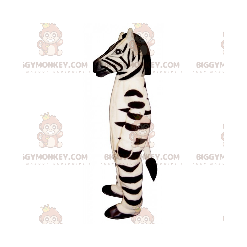 Zebra BIGGYMONKEY™ Mascot Costume with Long Crest -