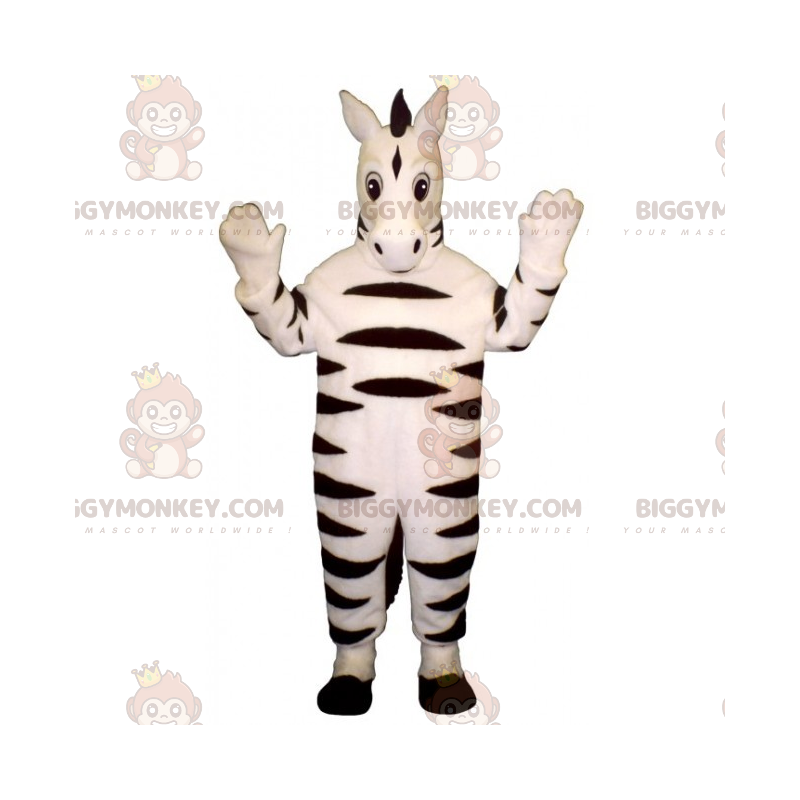 Costume de mascotte BIGGYMONKEY™ de zèbre blanc -
