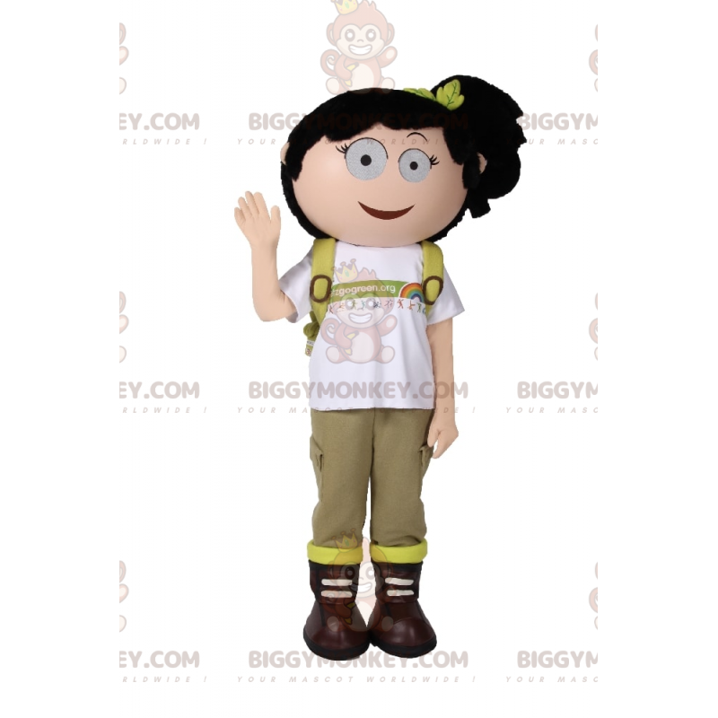 School Girl BIGGYMONKEY™ Mascot Costume with Quilt –