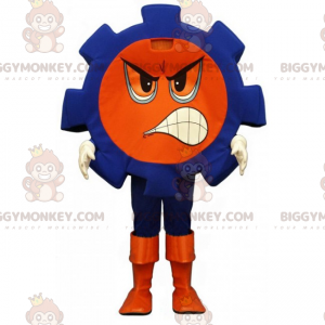 Costume da mascotte BIGGYMONKEY™ con faccia arrabbiata dado blu