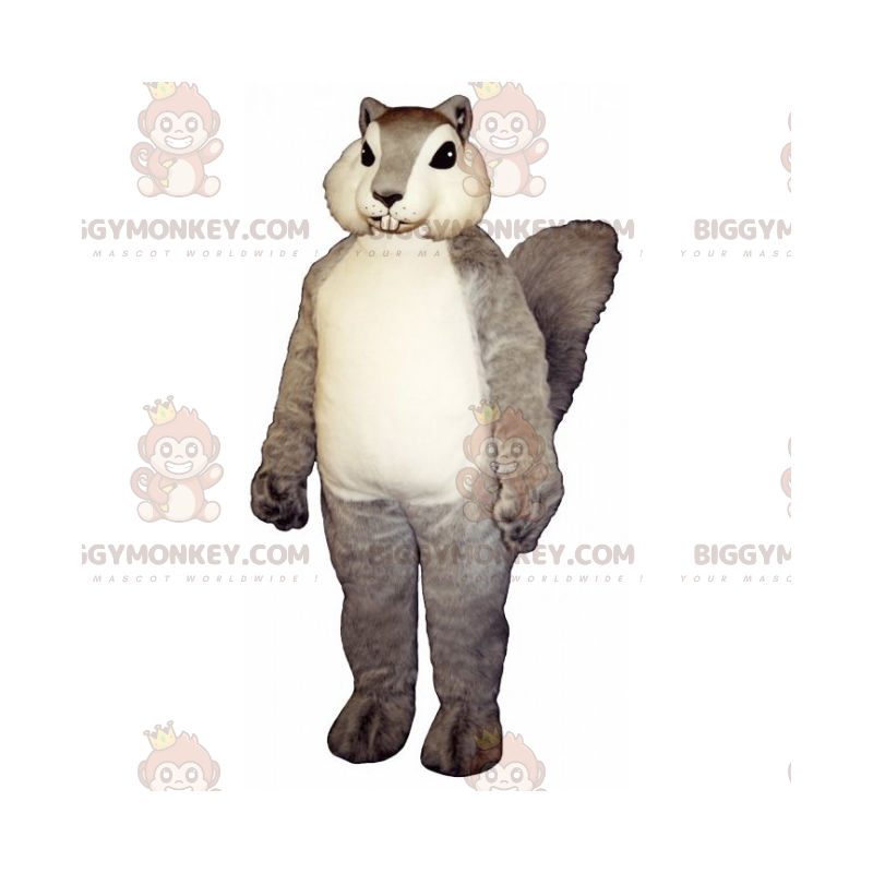 Traje de mascote de esquilo BIGGYMONKEY™ com pelo macio e