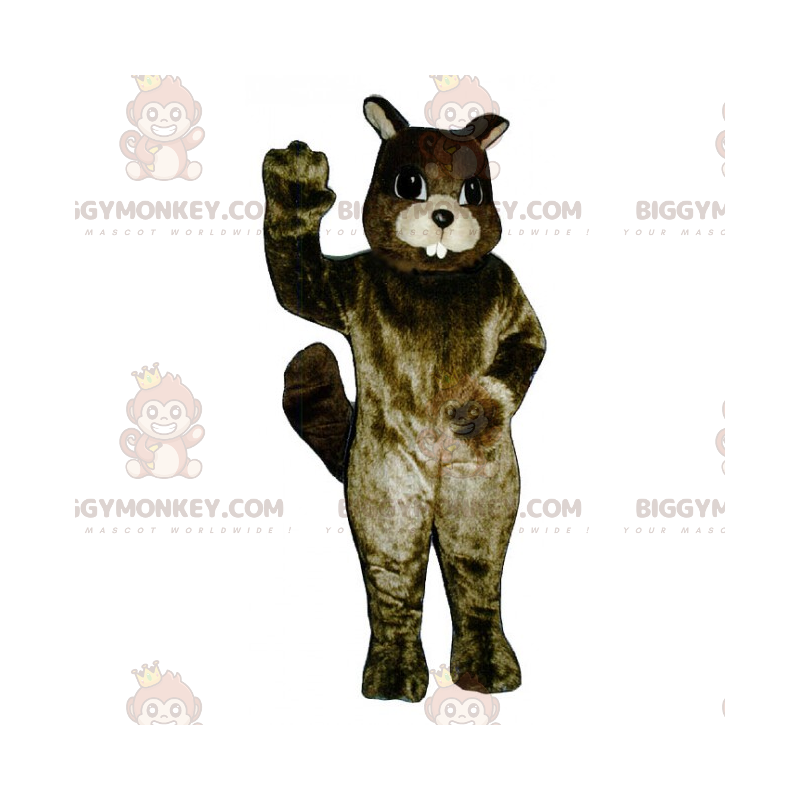 Costume de mascotte BIGGYMONKEY™ d'écureuil aux grandes dents -