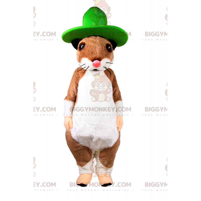 Costume de mascotte BIGGYMONKEY™ d'écureuil avec grand chapeau