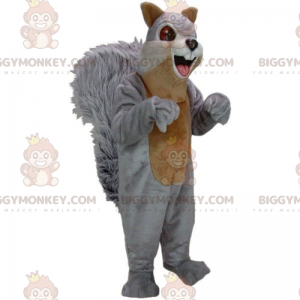 Squirrel BIGGYMONKEY™ Mascot Costume with Fluffy Tail –