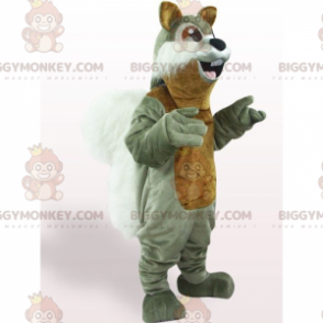 BIGGYMONKEY™ Costume da mascotte Scoiattolo grigio con occhi