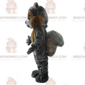 Harmaan ja ruskean oravan BIGGYMONKEY™ maskottiasu -