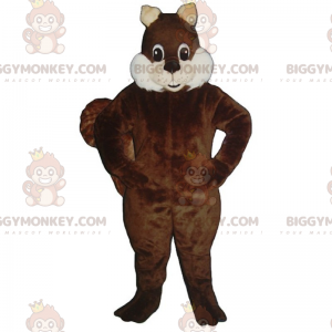 BIGGYMONKEY™ Costume da mascotte da scoiattolo marrone con