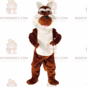 Brunt og hvidt egern BIGGYMONKEY™ maskotkostume -