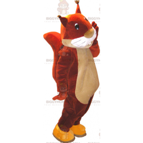 BIGGYMONKEY™ Costume da mascotte scoiattolo rosso -