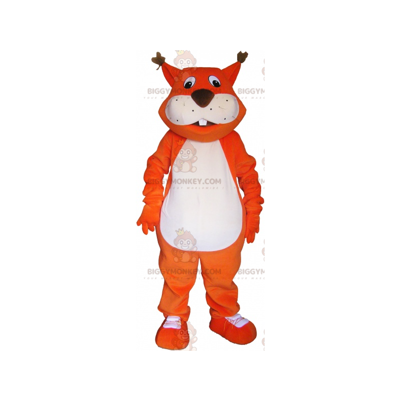 Disfraz de mascota de ardilla roja y blanca BIGGYMONKEY™ -