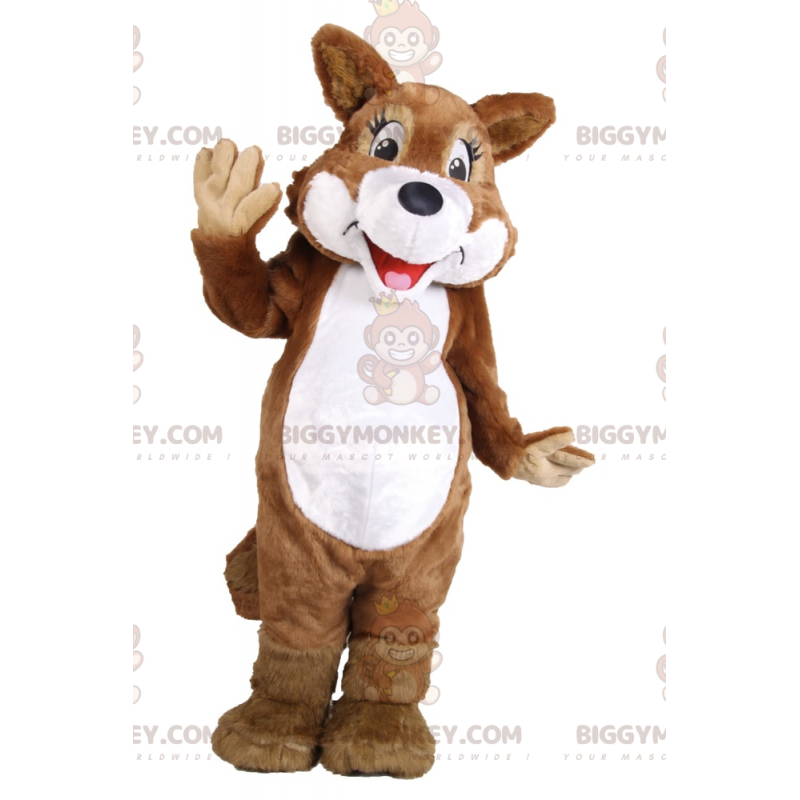 Costume da mascotte scoiattolo sorridente BIGGYMONKEY™ -
