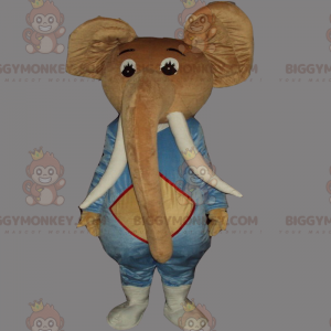 Elephant BIGGYMONKEY™ maskottiasu suurilla hampaita -