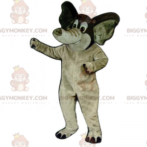 Elefant BIGGYMONKEY™ maskotdräkt med små öron - BiggyMonkey