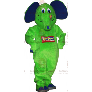 Elefant BIGGYMONKEY™ maskotkostume med sommerfugl -