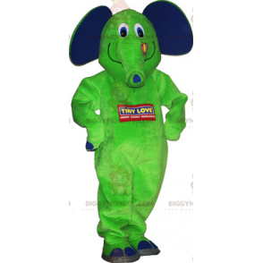 Costume da mascotte Elefante BIGGYMONKEY™ con farfalla -