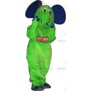 Elefant BIGGYMONKEY™ maskotkostume med sommerfugl -