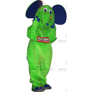 Elephant BIGGYMONKEY™ Mascot Costume with Butterfly -