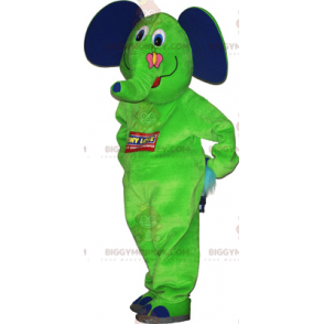 Elefant BIGGYMONKEY™ maskotkostume med sommerfugl -