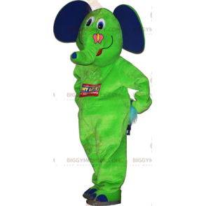 Elephant BIGGYMONKEY™ Mascot Costume with Butterfly –
