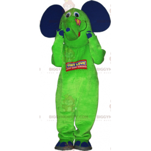 Elefant BIGGYMONKEY™ maskotkostume med sommerfugl -