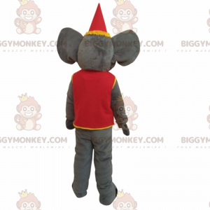 Elefant BIGGYMONKEY™ Maskottchen-Kostüm mit Zirkus-Outfit -