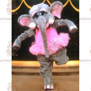 Elephant BIGGYMONKEY™ Mascot Costume with Dancer Tutu –