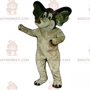 Zweifarbiges Elefant-BIGGYMONKEY™-Maskottchen-Kostüm -