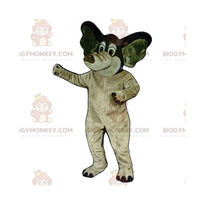 Zweifarbiges Elefant-BIGGYMONKEY™-Maskottchen-Kostüm -