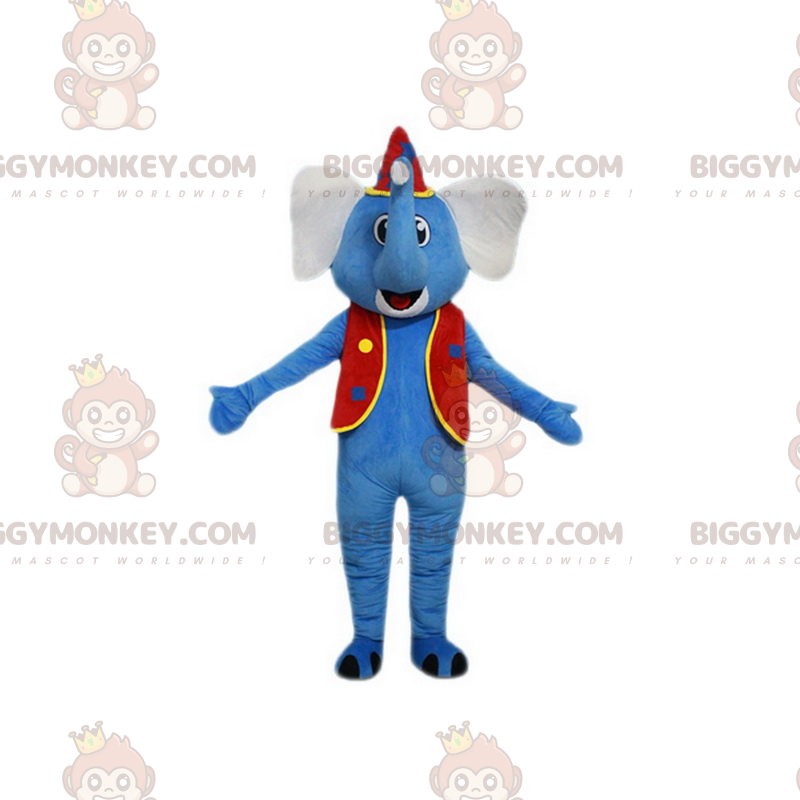 BIGGYMONKEY™ Costume da mascotte Elefante blu in costume da