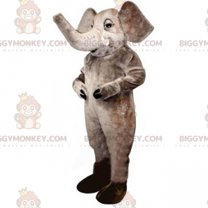 Traje de mascote de elefante cinza BIGGYMONKEY™ –