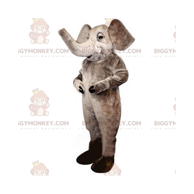 Giant gray and pink elephant mascot - Jungle Sizes L (175-180CM)