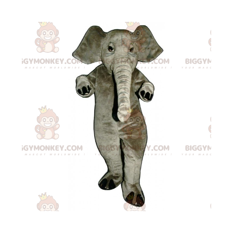 Traje de mascote de elefante cinza BIGGYMONKEY™ –